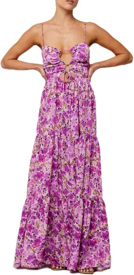 FEORJGP Womens Summer Spaghetti Strap Long Dress Boho Low Cut Dress Backless Flowy Midi Dress Bohemian Maxi Dresses Beachwear
