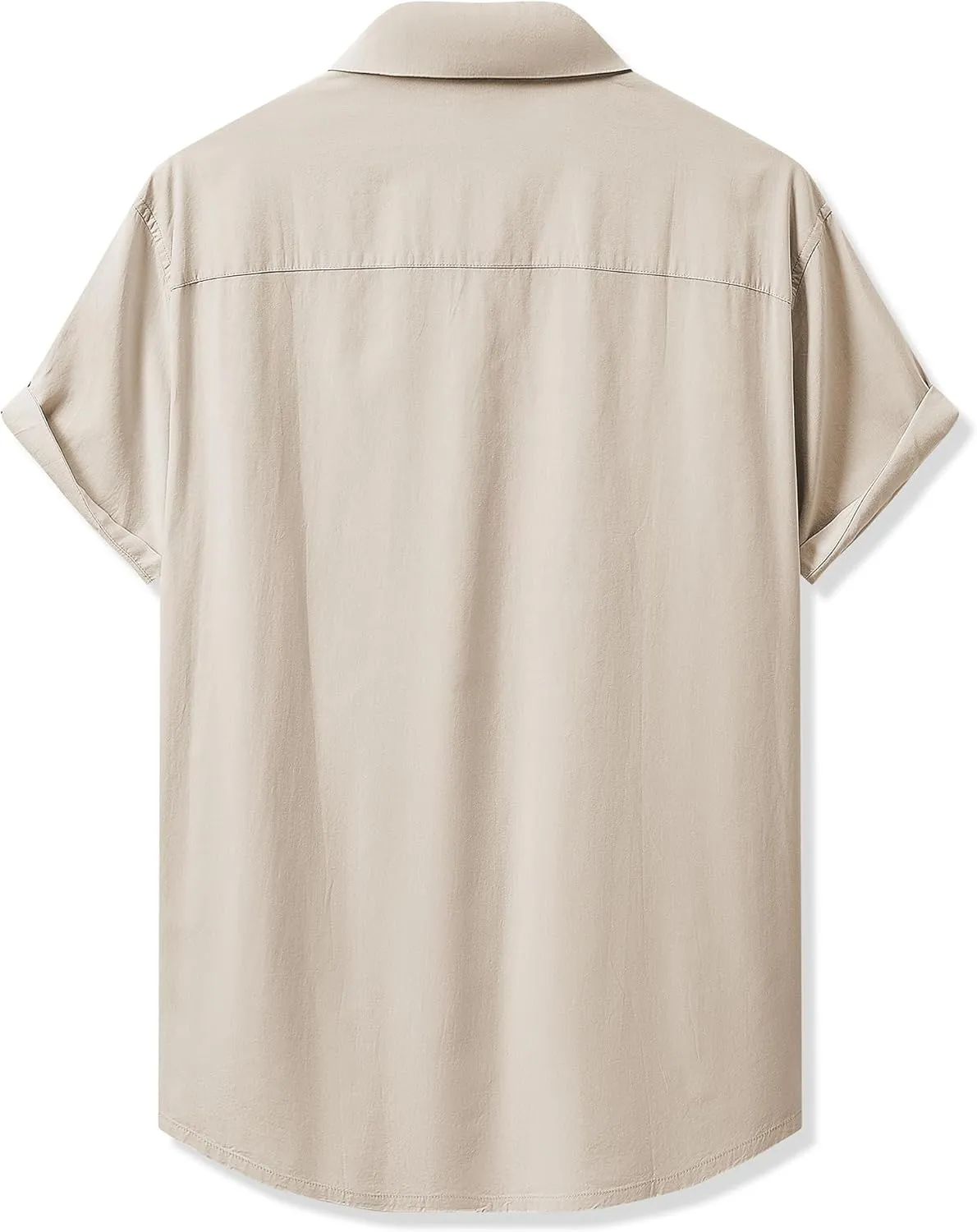 JMIERR Mens Linen Shirts Casual Short Sleeve Button Down Shirts Wrinkle Free Vacation Beach Summer Tops
