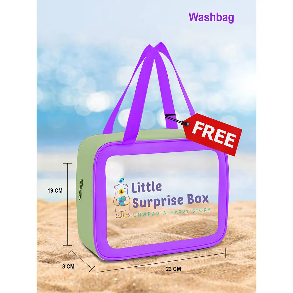 Little Surprise Box 2.5mm Neoprene Maroon Anchor Print Swimwear for Kids with UP50  
