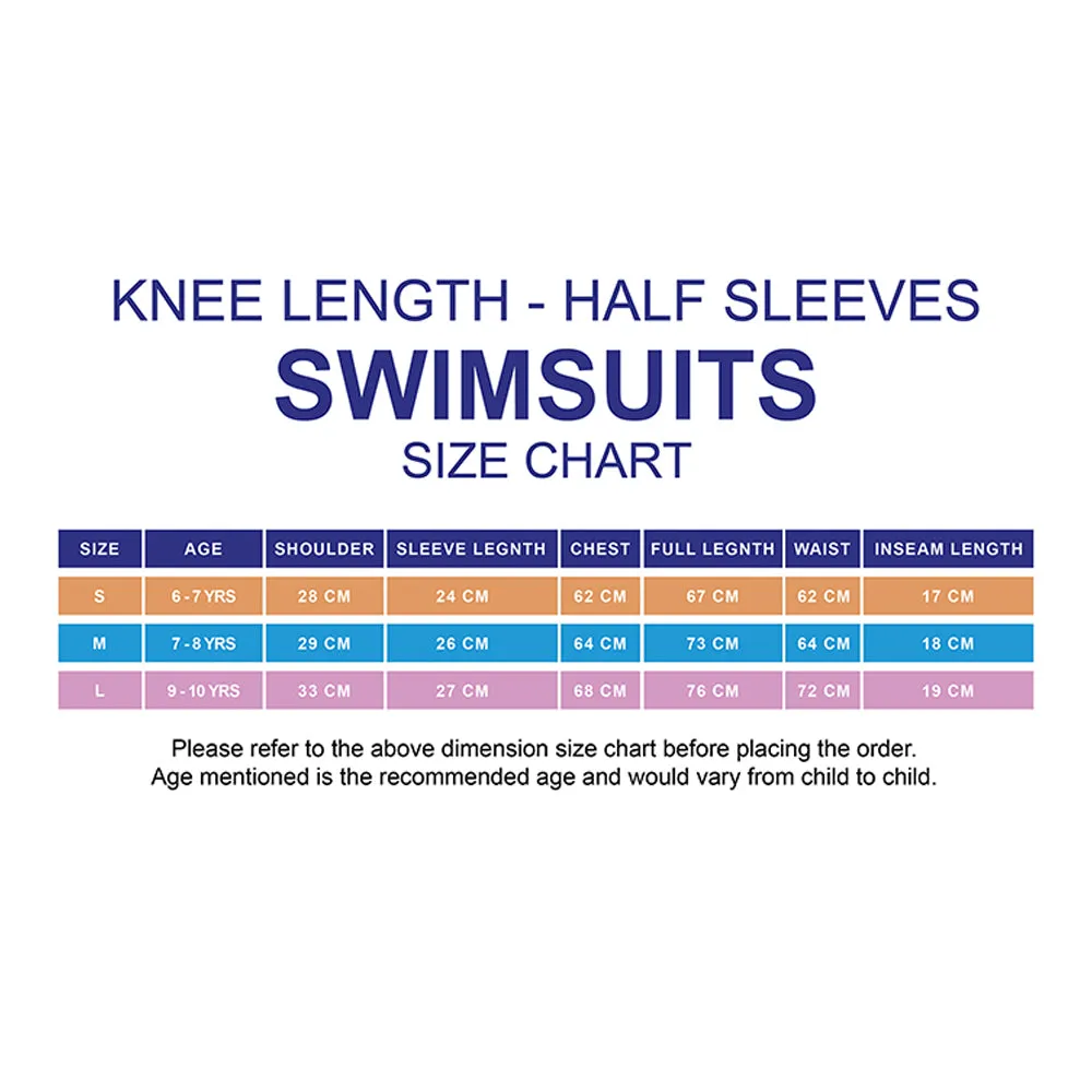 Little Surprise Box Colorblock Yellow & Black 2.5mm Neoprene Knee Length Kids Swimsuit, Half Sleeves Swimwear