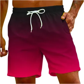 Men Funny Beach Short Color Sports Dinosaur Solid Summer Men's Beach Men's Pants Lightweight Shorts Mens Man