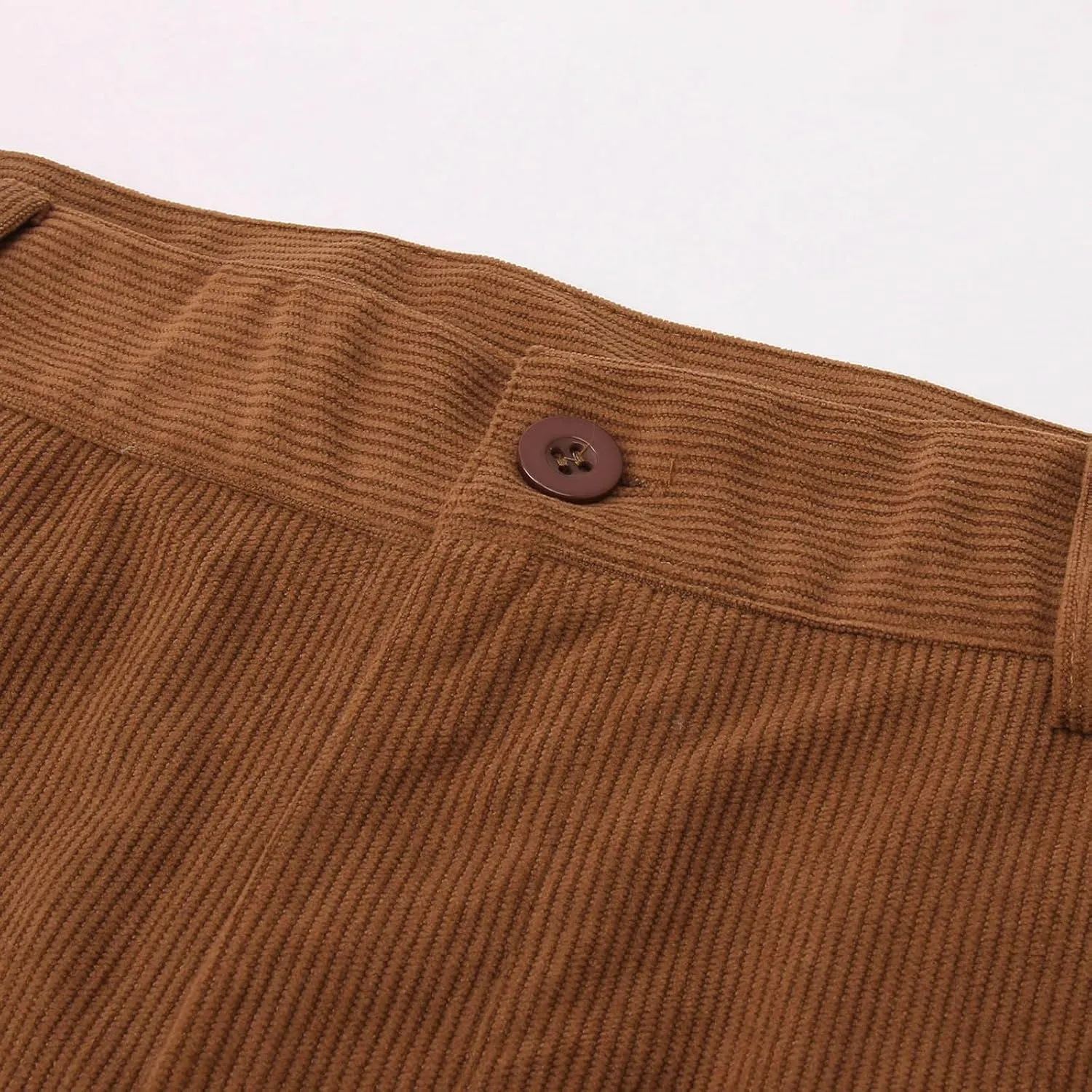 Men's Corduroy Flared Pants Breathable Lightweight Flat Front Bell-Bottoms Streetwear Casual Comfy Bootcut Trousers