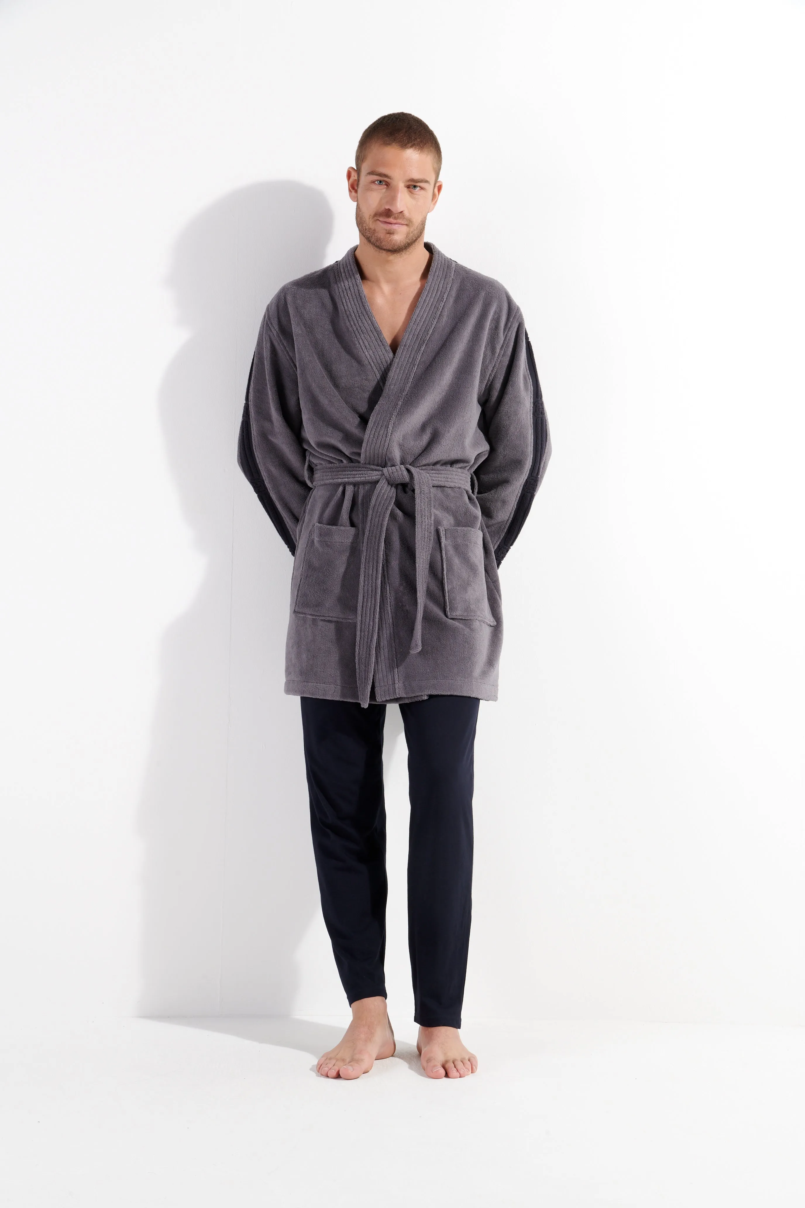 Preston Bathrobe | Grey 402726-00zu