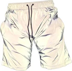 Reflective Shorts Men Pants Fluorescent Trousers Casual Night Jogger Beach Trunks for Nightclub Bar Party