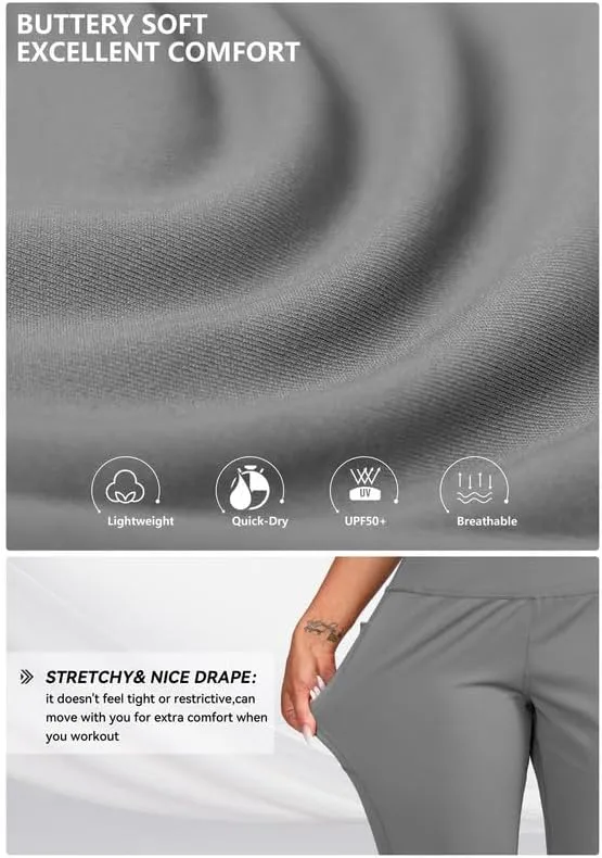 Viodia Women's Joggers with Pockets High Waisted Athletic Workout Yoga Jogger Pants for Women Tapered Sweatpants