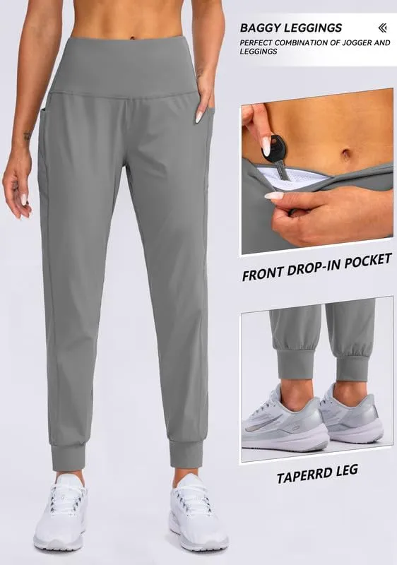 Viodia Women's Joggers with Pockets High Waisted Athletic Workout Yoga Jogger Pants for Women Tapered Sweatpants