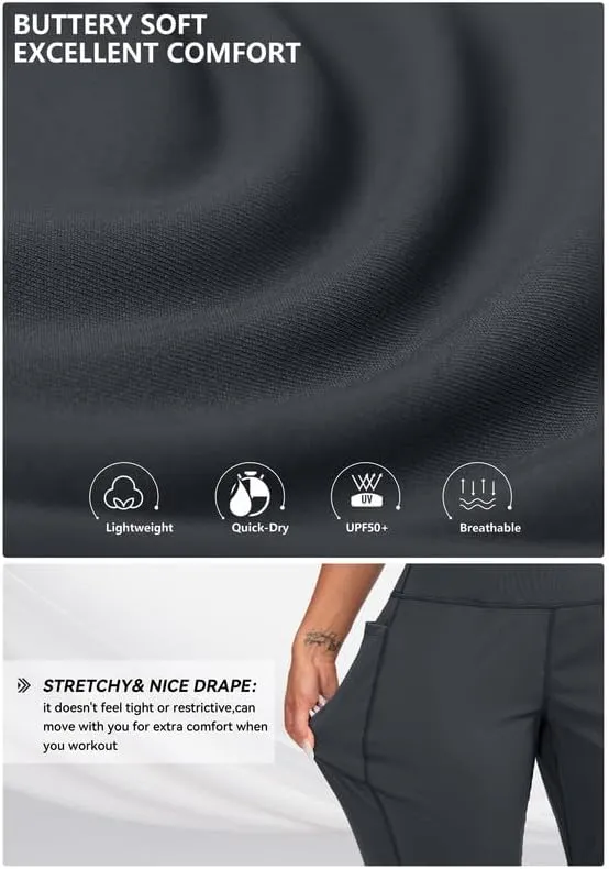 Viodia Women's Joggers with Pockets High Waisted Athletic Workout Yoga Jogger Pants for Women Tapered Sweatpants